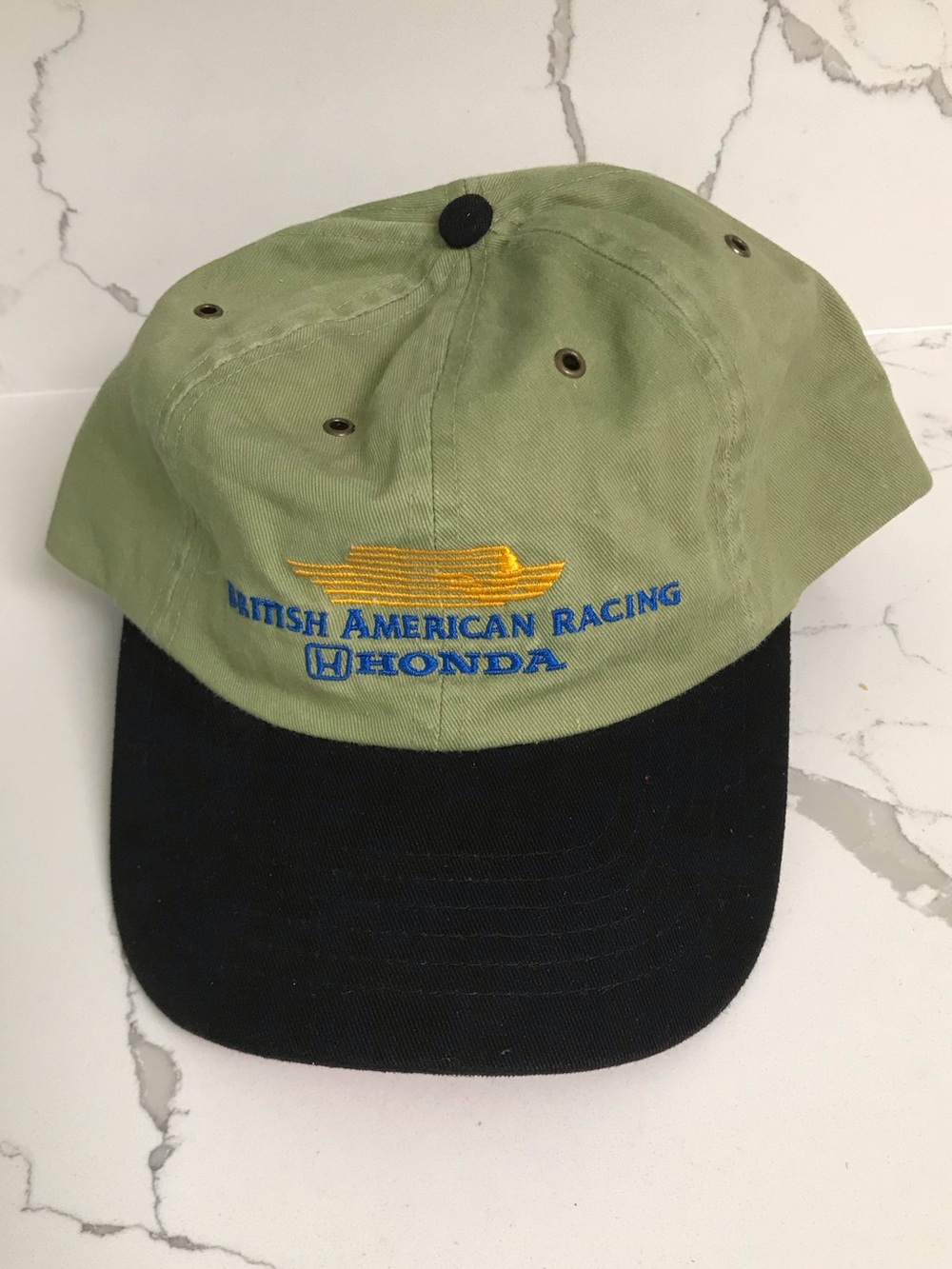 Vintage Honda British American Racing Embroidered Men’s Cap - Olive & Black